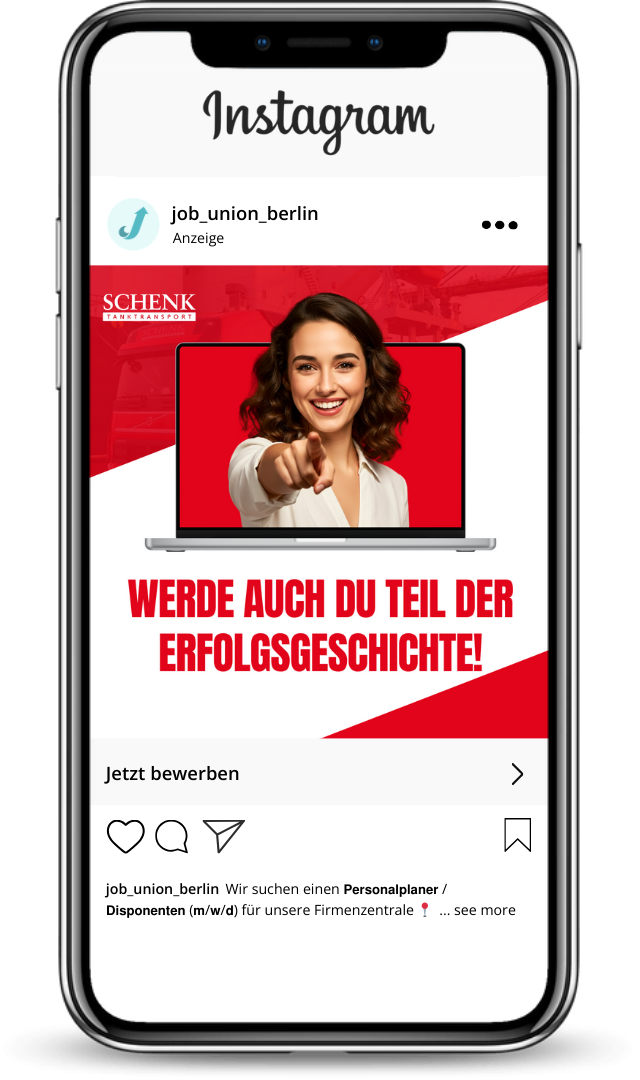 Facebook & Instagram Anzeige Kundenbeispiel - Job-Union