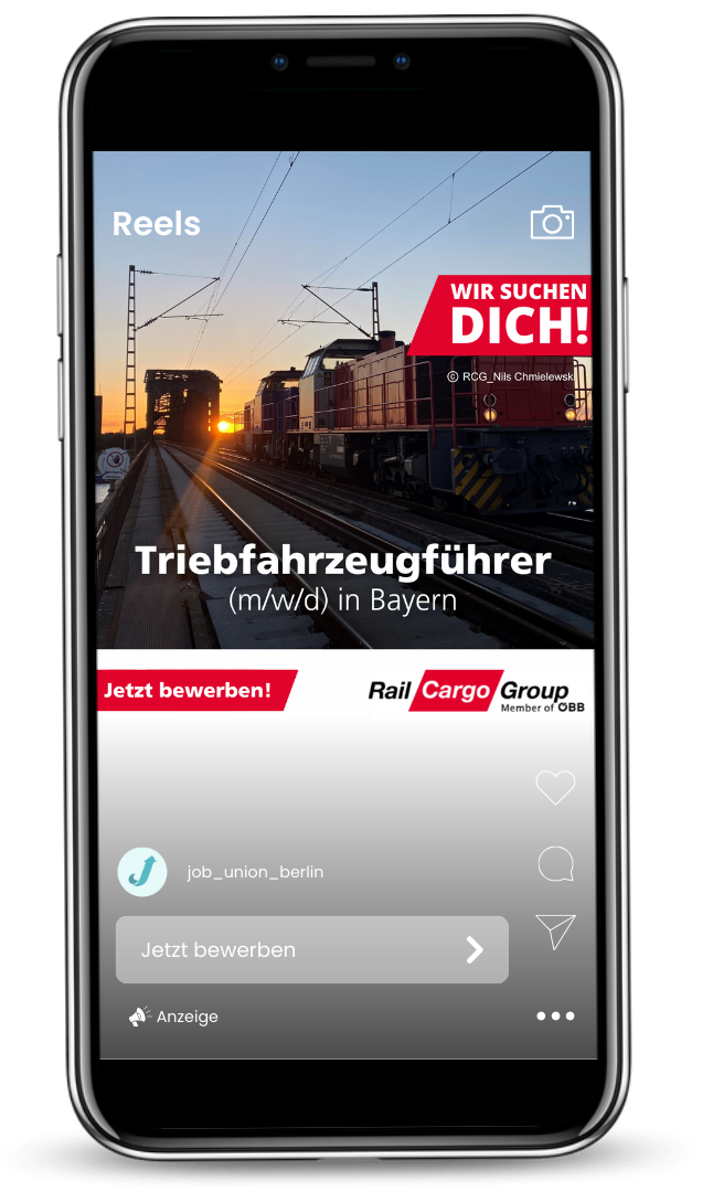 Facebook und Instagram Rezension Rail Cargo