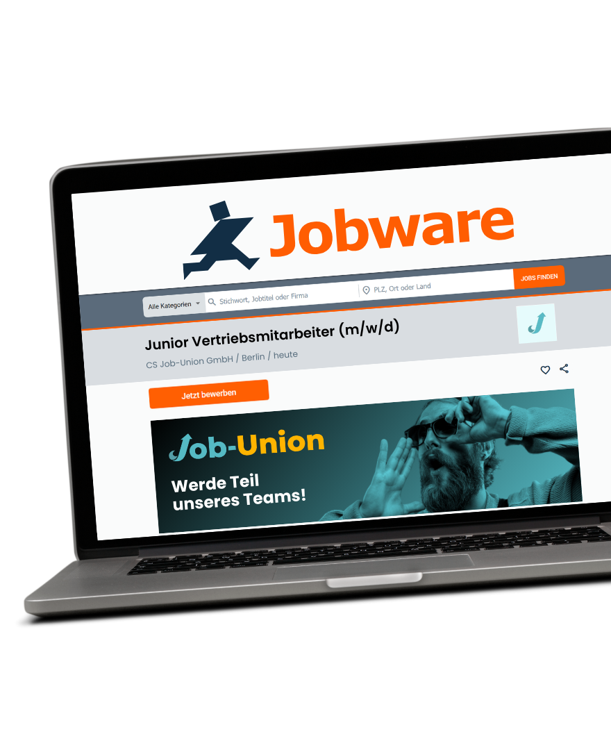 Jobware Anzeige Mockup - Job-Union