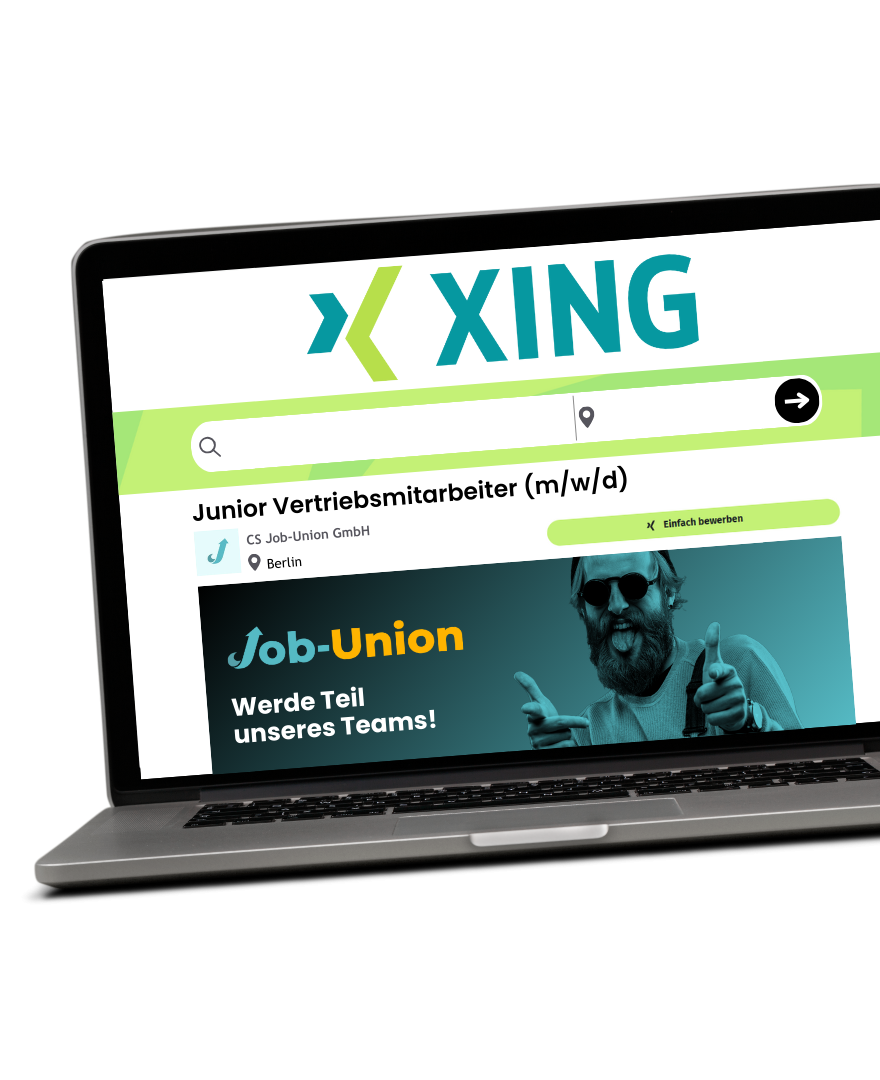 XING Jobanzeiger Anzeige Mockup - Job-Union