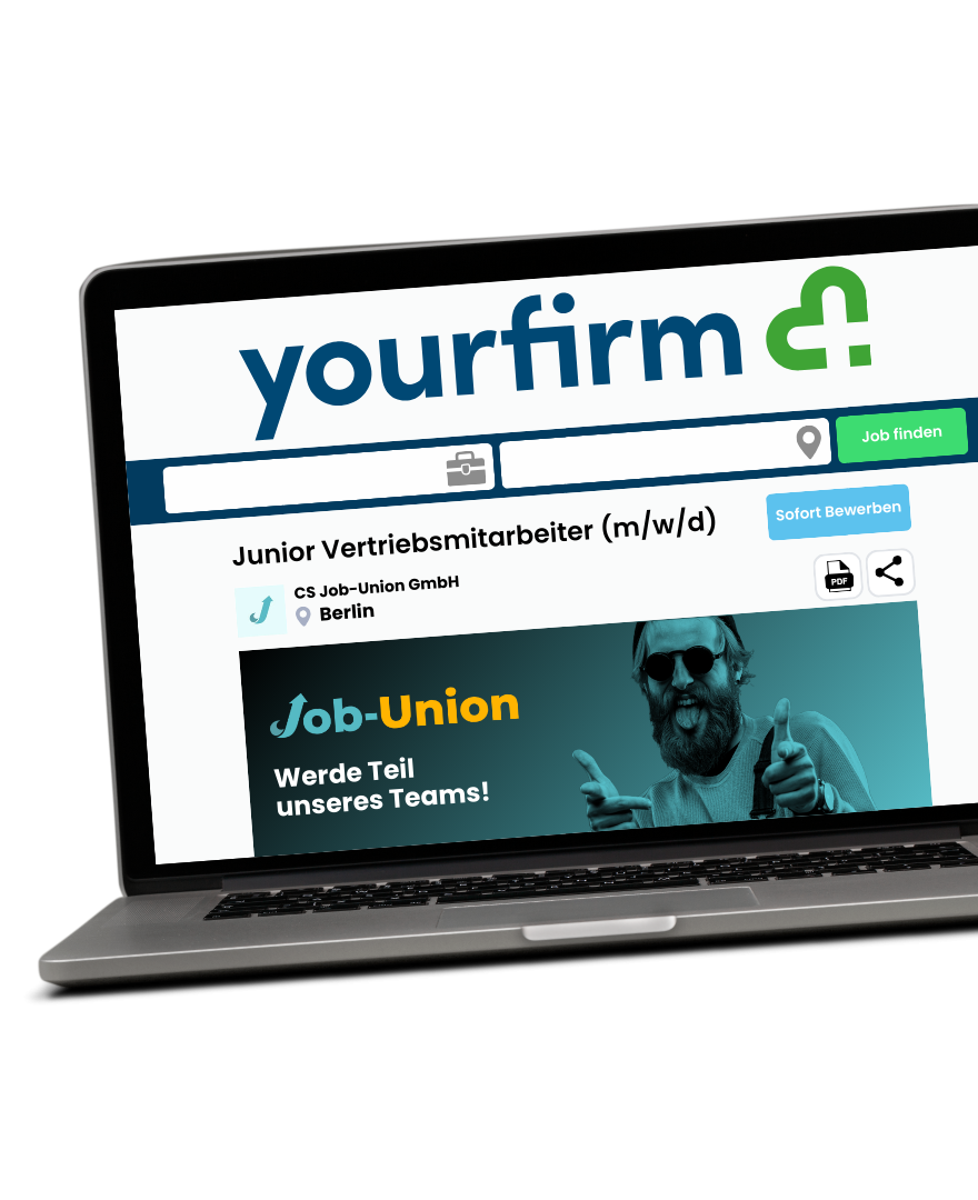 youfirm Anzeige Mockup - Job-Union